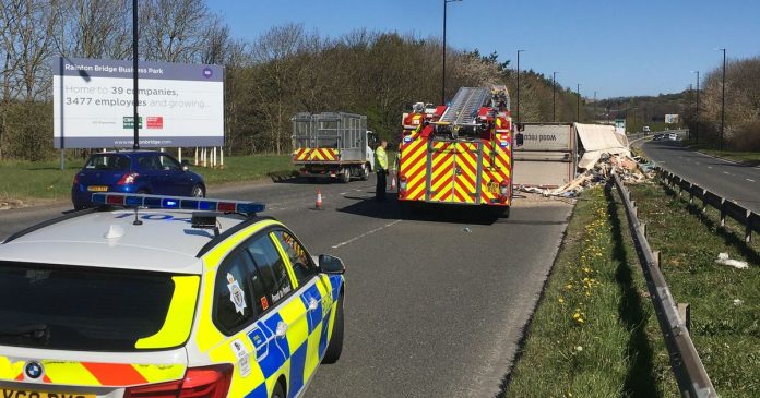 Northeast News LIVE: The A690 has been closed due to an overturned truck near the bridge

