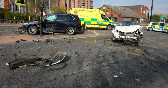 LIVE: Section of Regent Road closed by police after a two-car accident

