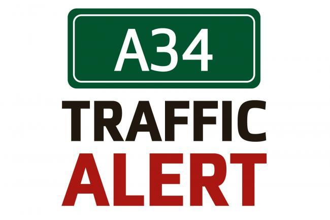 A broken car causes delays on the A34 in Oxford

