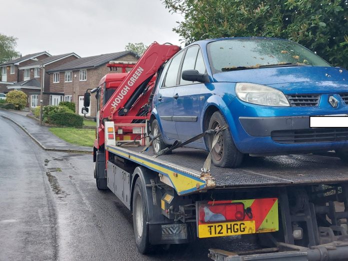 Police seize a car in Westhoughton that is involved in criminal activity

