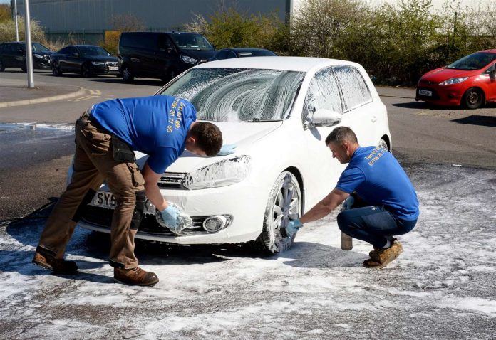 Inverness car wash is a huge success for the Highland Valet team

