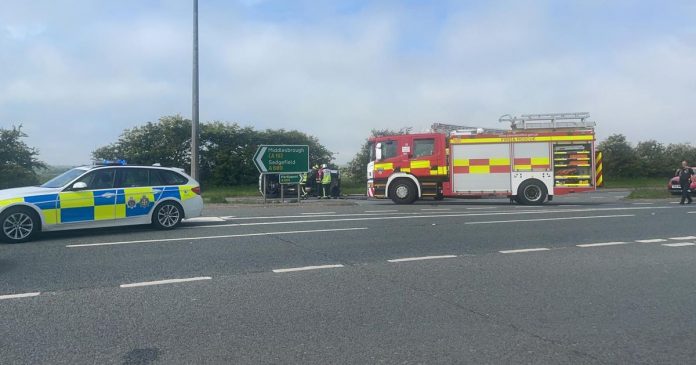 LIVE: Traffic reports as the car overturns on the A689, causing delays for drivers

