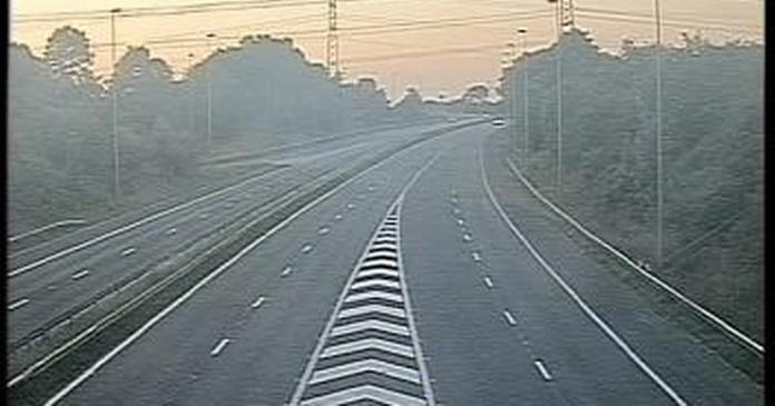 The traffic was stopped after a 
