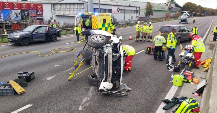 M25 Crash: Woman overturned car causing serious accident near Waltham Abbey while drunk

