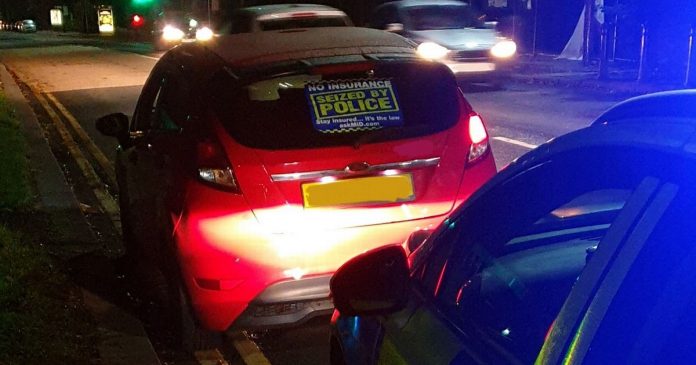 Car confiscated due to defective lights and driver arrested for lack of insurance

