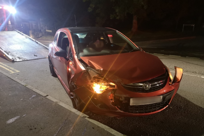 Suspected drunkard smashes car in Caerphilly

