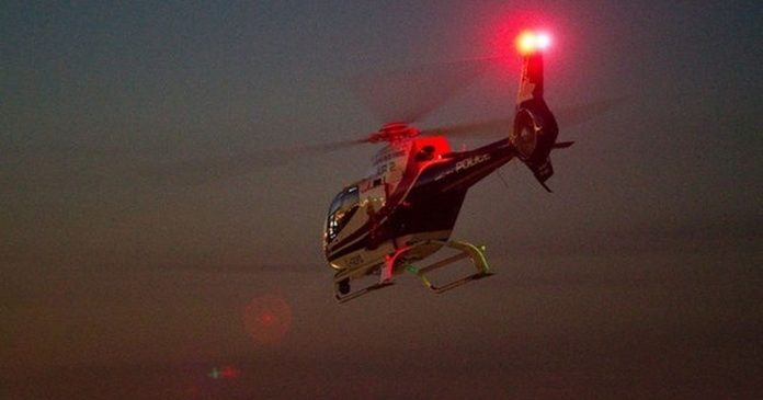 Joyriders were arrested after leaving their car in the woods after the Newcastle helicopter chase

