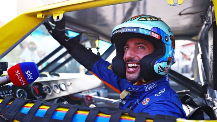 Daniel Ricciardo lives his childhood dream behind the wheel of Dale Earnhardt's car

