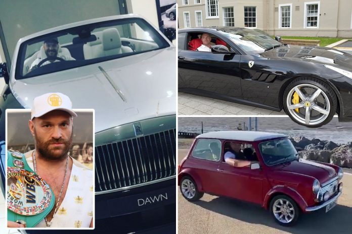 Inside Tyson Fury's amazing car collection, from luxurious Rolls Royces and Ferrari supercars to a humble Mini Cooper

