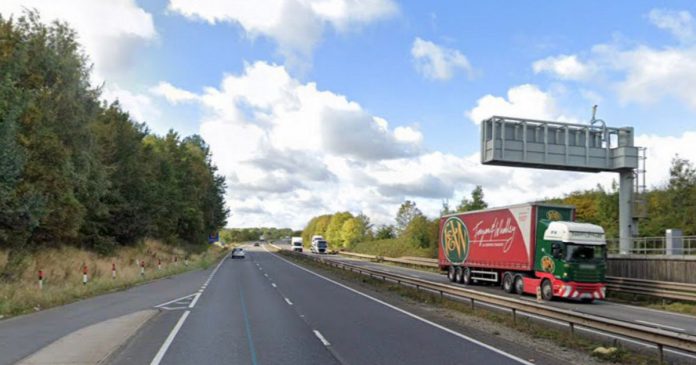  Man after car and truck accident on the A42 near Measham.  seriously ill in hospital

