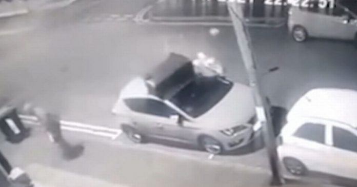 Vandal launches garbage can on car as residents say the area is becoming 