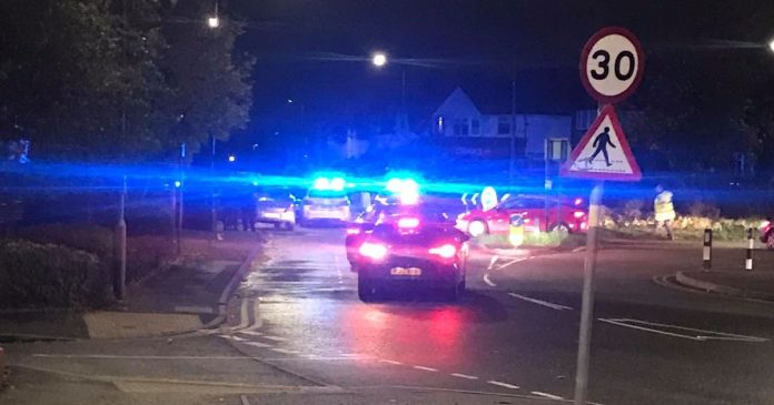 Scooter accident involving car in Solihull blocks main roads near the train station

