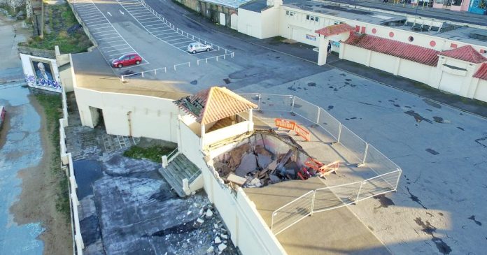 Thanet: New overhead images show huge hole in Margate Lido parking lot

