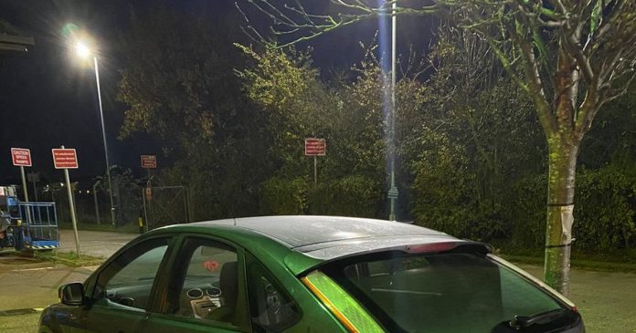 The driver who sped past an unmarked police car did not have a driver's license or insurance and had failed the drug test

