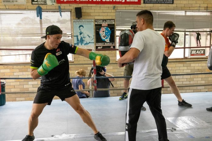 Supercars drivers compete against the Australian boxing star Tim Tszyu

