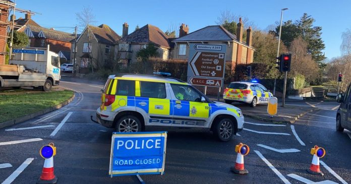 Emergency services at the scene on Wednesday (January 12)