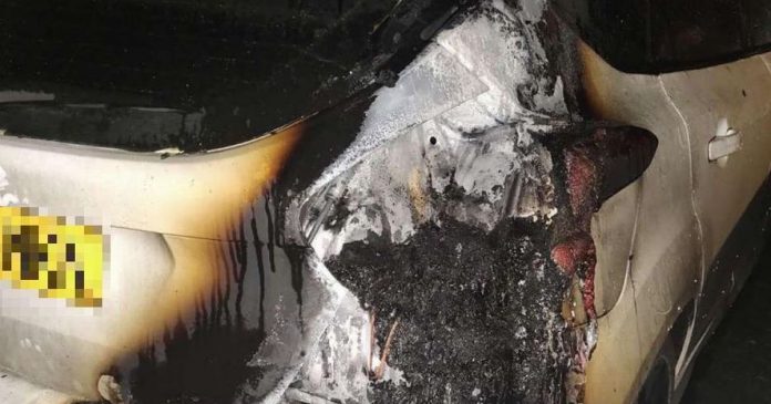 Car melted in Hogmanay fire when police launched a probe in Bo'Ness

