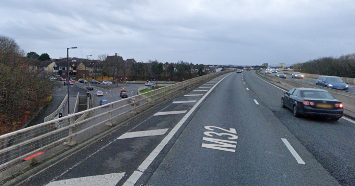 M32 LIVE Closure: Bristol ramp closed as car overturns

