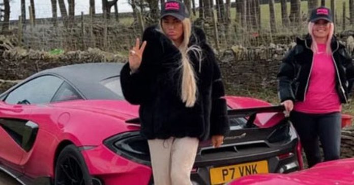 Katie Price checks out supercars despite 'worst driving record' judge has ever seen
