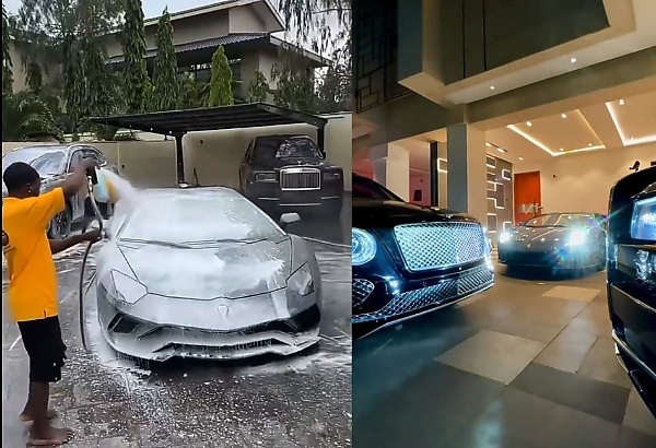 Today's Photos : Car Detailing : See How Davido's Trio Of Supercars Worth ₦1 Billion Get Cleaned - autojosh
