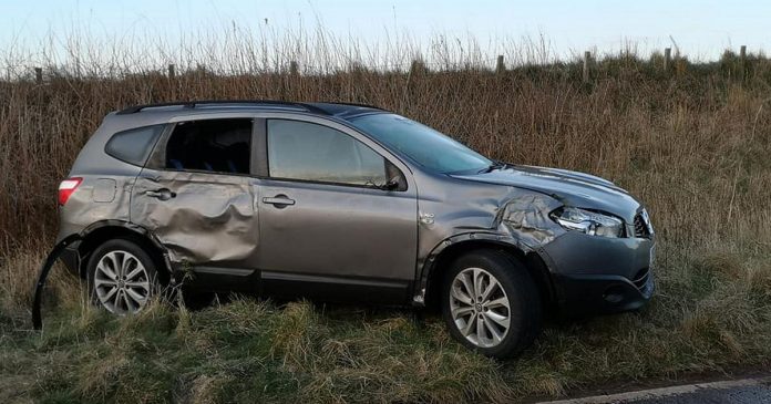 East Lothian police scrambled as suspected stolen car abandoned on grass verge
