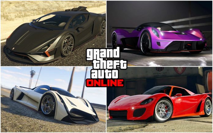 Some of the best supercars in GTA Online (Images via Rockstar Games)