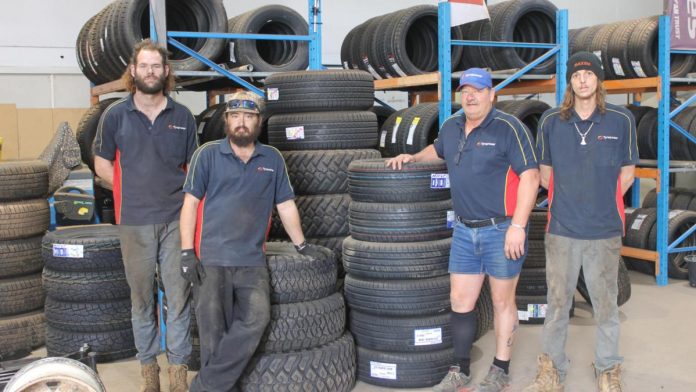 Narrogin's Tyrepower owners Darren and Annette Atkinson and their team save the day at Supercars Championship
