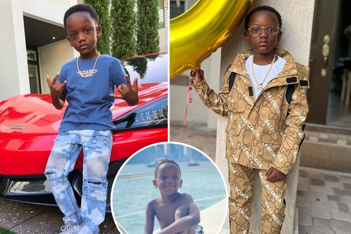 Inside luxury life of 9-year-old rapper Super Siah worth £4million as he poses with supercars and loads of bling
