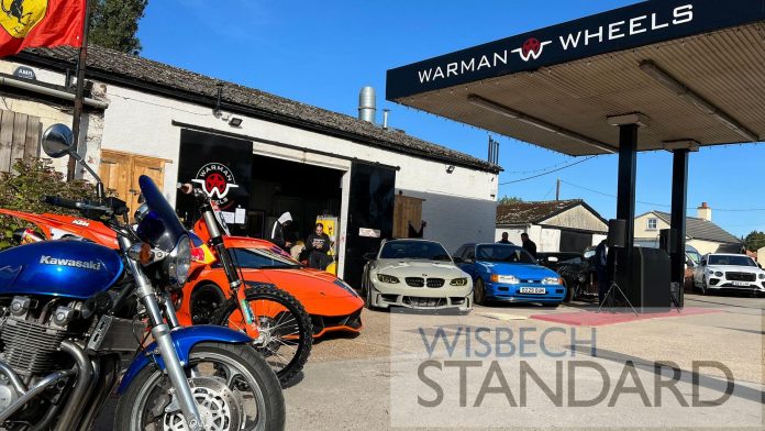 Supercars at opening of Warman Wheels in Three Holes

